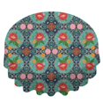 thumbnail image 2 of Pioneer Flower Floral Print Pattern Round Tablecloth 60 X 60 Inch, Wrinkle Resistant Wipeable Table Cloth for Kitchen Dining Picnic Patio Party, 2 of 6