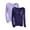 Blue, variant on ShomPort 2PC Pajamas for Womens Long Sleeve Crewneck Plus Size Wireless Padded Comfort Loungewear Smoothing Basic Layer Tees Tops