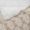 thumbnail image 4 of Ambesonne Palm Leaf Fleece Throw Blanket Pale Brown Leaves Exotic 50"x70" Pale Brown White, 4 of 5
