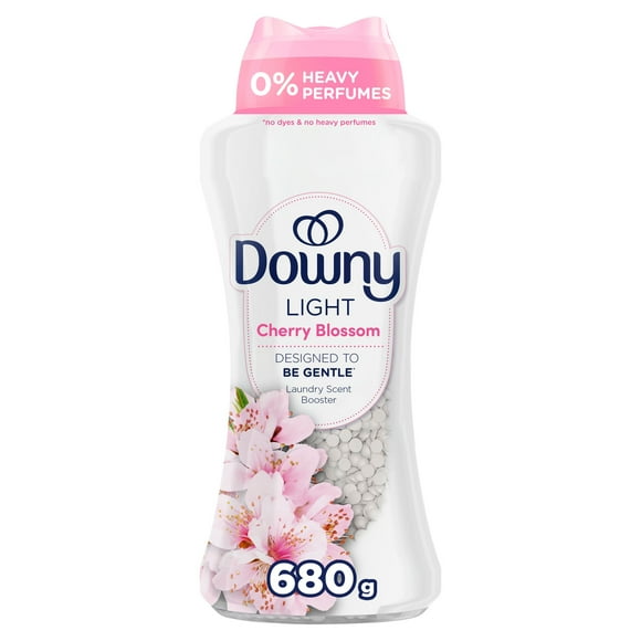 Downy Light Laundry Scent Booster Beads, Cherry Blossom Scent, In-wash fabric beads designed to be gentle with a light boost of scent, No Heavy Perfumes
