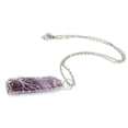 thumbnail image 4 of 3 piezas de cristales de cuarzo rosa, collares de cuarzo de aventurina verde, piedras preciosas naturales espirituales, punta de cuarzo, joyería envuelta en alambre para mujeres, 4 of 5