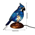 thumbnail image 3 of Stained Glass Resin Bird Night Light Portable USB Plug Lamp For Home Desk Bedroom Living Room, 3 of 5