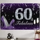 thumbnail image 1 of Hamigar Fondo De Cartel De Feliz Cumpleaños Número 60 De 6 X 4 Pies  60 Y Tacones Fabulosos Decoraciones De Cumpleaños Suministros De Fiesta Para Mujeres  Púrpura, 1 of 5