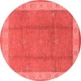 thumbnail image 1 of Ahgly Company Indoor Round Oriental Red Traditional Area Rugs, 5' Round, 1 of 4