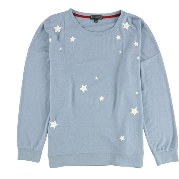 P.J. Salvage Womens Stars Pajama Sweater, Blue, Small