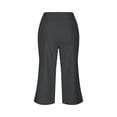 thumbnail image 3 of MKLEKYY Leggings de mujer de vestir, pantalones de yoga de pierna ancha para mujer, pantalones deportivos de cintura alta, sueltos, de punto, de color sólido y con bolsillos, 3 of 4