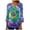 Multicolor Plus Size Blouse for Women_j, variant on CYMMPU Fall Trendy Shirts 3/4 Sleeve Tie Dye Blouses for Women Dressy Casual Spring Tunic Tops Loose Fit Button V Neck Flare Sleeve Pleated Dressy T-Shirts Multicolor S