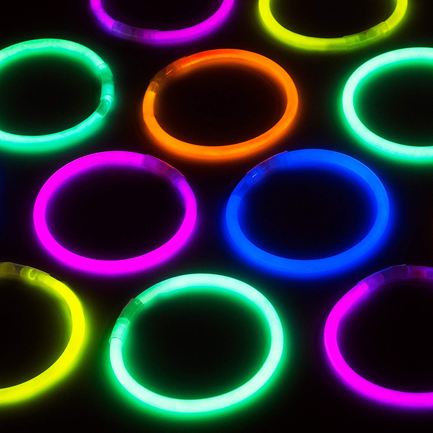 300 Glow Sticks Bulk Party Pack – Multi-Color Glow In The Dark Favors For Events