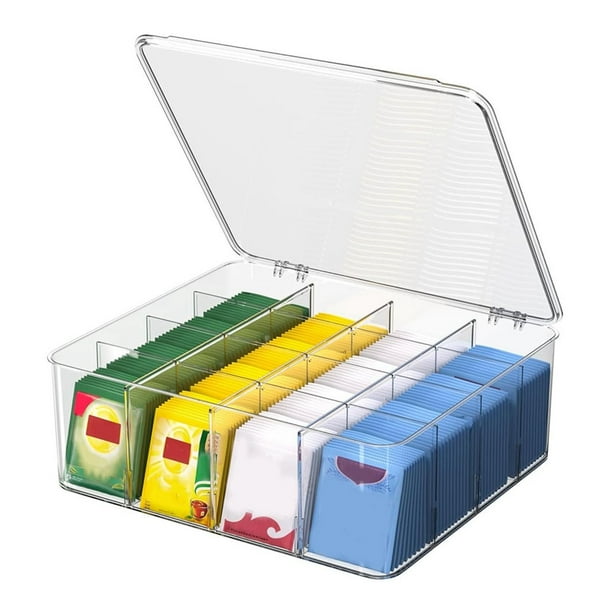 Organizador de Bolsitas de Té: Organizador de Bolsitas de Té Sueltas para Armario, Mostrador, Encimera y Despensa. Contenedor para Almacenar Bolsitas de Té.