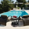 thumbnail image 2 of Nalone 2-Layer Outdoor Side Table, Outdoor Coffee Table HDPE Weather-Resistant Adirondack Deck Table Side Patio End Table for Living Room Bedroom, Outdoor Side Table Outside, Black, 2 of 7