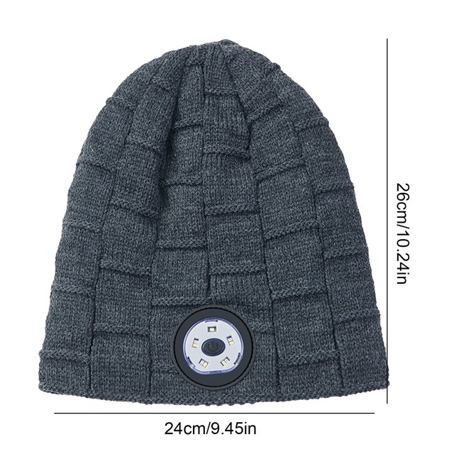 Gorro de punto con luz LED luz cálida para correr y Wdftyju montar en la noche para Otoño e Invierno