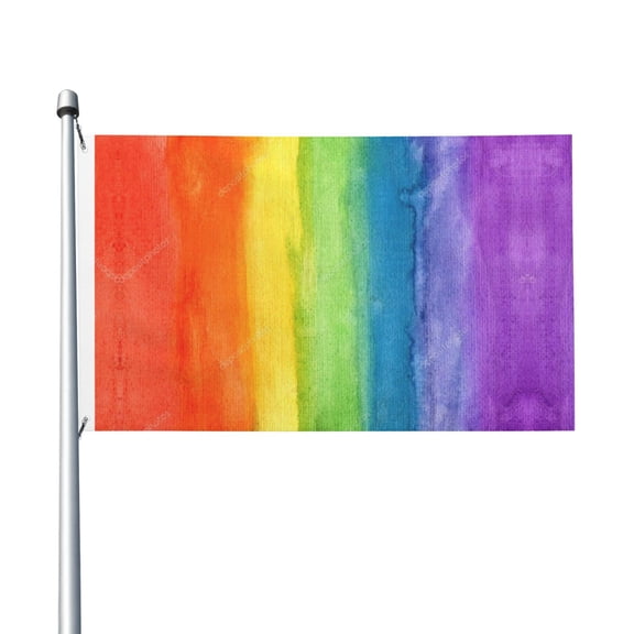 Abstract Striped Rainbow Flags 3 X 5 Foot Printed Bright And Vivid Colors Flag With Two Grommets
