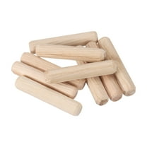 Wooden Dowel Pins 9pcs 8x40mm(0.31"x1.57") Fluted Beveled Ends Wood Dowel Pegs Dried Hardwood for Woodworking Furniture Shelf