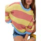 thumbnail image 2 of Suéteres Vintage para Mujer, Cuello Redondo, Larga, Estilo Preppy, de Punto, de Gran Tamaño Amarillo S, 2 of 7