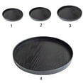 thumbnail image 3 of Bandeja de madera para servir - Bandeja redonda para desayuno, accesorio para la cena y la cama otomana - 4 21cm, 3 of 6