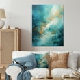 thumbnail image 2 of Designart "Turquoise Calm II" Abstract Landscape Metal Wall Art Prints, 2 of 5