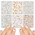 thumbnail image 1 of Paquete de 6 pegatinas de uñas para niños, fiesta de cumpleaños para niñas, actividades familiares de bricolaje, bonitas pegatinas de uñas Adepaton BST3015965-2, 1 of 5