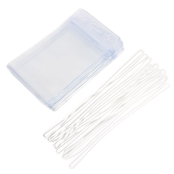 Raindrops 10 Pcs Clear Luggage Tag Sleeves with Strap Travel 11.20X6.80X0.20CM Transparent