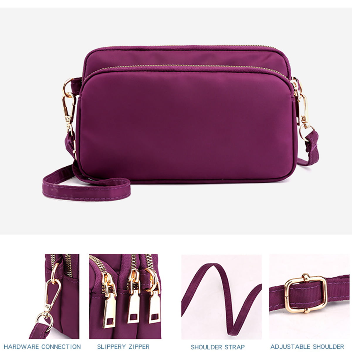 LAVA Small Crossbody Bags for Women Waterproof Over the Shoulder Purses  Phone Wallet (Purple) - Walmart.com