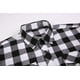 thumbnail image 3 of Camisa de flanela xadrez casual masculina, manga comprida, diseño de bolso duplo no peito, botão impresso, nova moda, 3 of 5