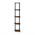 thumbnail image 5 of Furinno Turn-N-Tube 5 Tier Corner Display Rack Multipurpose Shelving Unit, Amber Pine/Black, 5 of 6