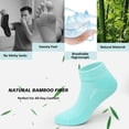 thumbnail image 3 of Diabetic Socks for Women, AMITOFO Bamboo Viscose Ankle Socks with Non-Binding Loose Top, Seamless Toe Design Breathable Moisture-Wicking Fabric, 6 Pairs Multicolor, 3 of 8