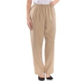 thumbnail image 1 of Alfred Dunner Women's Polyester Pull-On Pants - Medium Length, Tan, 10, 1 of 2