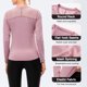 thumbnail image 4 of Camiseta de entrenamiento para mujer Camiseta elástica de secado rápido con empalme de malla de manga larga, 4 of 7