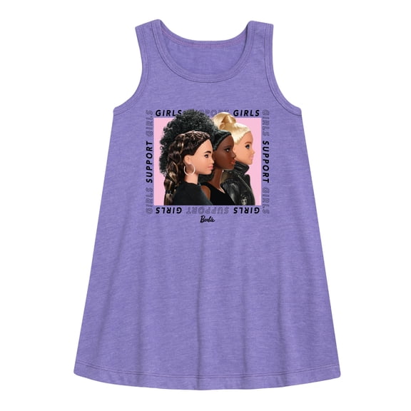 Barbie - Girls Support Girls - Toddler and Youth Girls A-line Dress