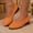 Orange, variant on Women's Ballet Flats Shoes Spring Summer Versatile Fashion Flats Lightweight Comfortable Breathable Round Toe Slip On Dress Shoes for Daily Wear Wine 9.5