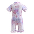 thumbnail image 3 of WOYY Toddler Girls Short Sleeve Rash Guard Cartoon Ruffle UPF 50+ One-Piece Swimsuit, 3 of 8