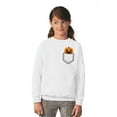 thumbnail image 3 of Awkward Styles Halloween Sweatshirt for Boys Girls Youth Angry Pumpkin Crewneck Tops for Kids Pocket Print, 3 of 5