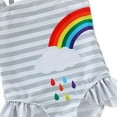 thumbnail image 2 of Styles I Love Baby Girl Matching Rainbow One-Piece Swimsuit Twin Girl Best Friend Bathing Suit Beach Swimwear (Right Rainbow, 120/4-5 Years), 2 of 5