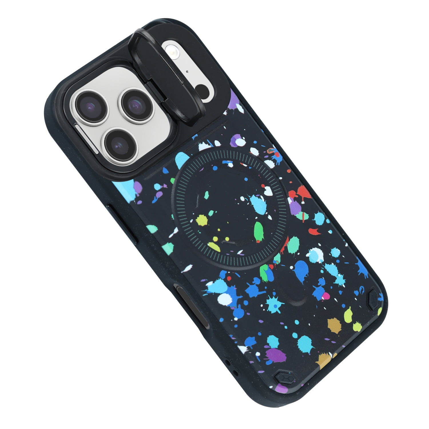 Camo Thin Magnetic Case with Camera Stand Kickstand for iPhone 17 Pro Max - Camo