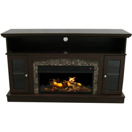 Decor Flame Electric Fireplace for TVs up to 60" Chestnut - Walmart.com