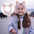 thumbnail image 4 of Orejeras de felpa con forma de gato con lentejuelas para niños y niñas, 4 of 5