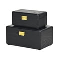 thumbnail image 2 of Sable Set of 2 Boxes with Gold Handles - Black, 2 of 10