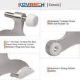 thumbnail image 4 of Paquete de 6 topes para puerta con pasador de bisagra, níquel satinado cepillado, bisagra ajustable resistente, 4 of 5