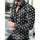 thumbnail image 1 of Camisa de lujo a la moda para hombre, con solapa y botones, color dorado, morado y azul, informal, con estampado de manga larga, cárdigan de fiesta para hombre, talla grande, 1 of 6