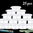 thumbnail image 2 of Coofit 25 Pcs Conteneur de Stockage en Argile Plastique Rond avec Couvercle, 2 of 10