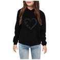 thumbnail image 4 of Ymyiu Hoodies for Girls Baggy Girls Sweatshirts Hoodie Sweatshirt Pullover Tops for Toddler Girl Size 6-7 Years(Black, 6-7 Years), 4 of 4