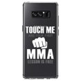 thumbnail image 1 of DistinctInk Clear Shockproof Hybrid Case for Samsung Galaxy Note 8 - TPU Bumper Acrylic Back Tempered Glass Screen Protector - Touch Me. First MMA Lesson is Free., 1 of 5