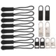 thumbnail image 3 of 16 piezas de tirador de cremallera de aleación, tirador de cremallera de repuesto, deslizador, extensor de cremallera desmontable, 3 of 5