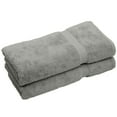 thumbnail image 4 of Luxury Hotel & Spa Quality, Quick Dry 100% Turkish Cotton 700 GSM, Eco Friendly Towel, for Bathroom Oversize Dobby Border Bath Towels 35 X 70 (Bath Sheet Towel Set of 2, Gray ), 4 of 5