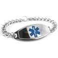 thumbnail image 1 of MyIDDr - Pre-Engraved Penicillin Allergy Medical Alert Bracelet, Stainless Steel, Free Wallet Card Included - USA Seller, 1 of 6
