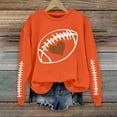 thumbnail image 2 of Women's Hoodless Sweatshirt Football Shirts For Women Shirts Football Shirt Long Sleeve Crew Neck Graphic Tee Fall Clothes 2025, Women's Hoodless Sweatshirt XXXL, 2 of 4