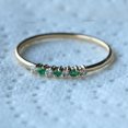 thumbnail image 4 of Emerald and Diamond Stone Ring, Anniversary Gift Jewelry, 925 Starling Silver Rings, Alternate Handmand Jewelery, Light Weight Jewelry,, 4 of 4