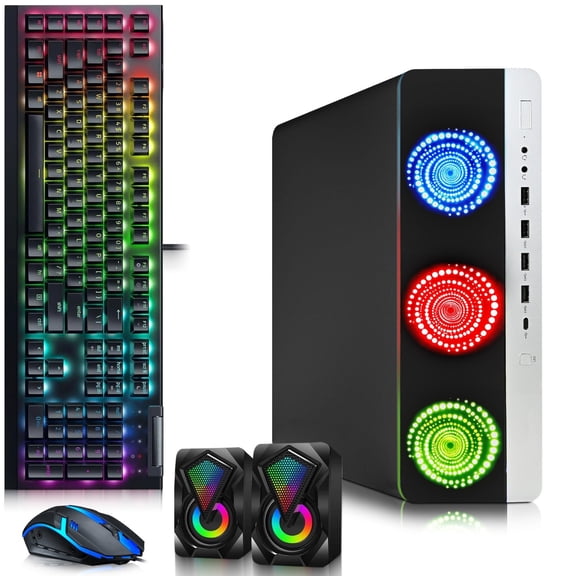 Restored BTO BX8G3 RGB Gaming Desktop | Intel Core i7-6700 6th Gen | 16GB DDR4 RAM | 512GB SSD | AMD RX 550 4GB | RGB Keyboard & Mouse | RGB Speakers | WiFi | Windows 11 Pro