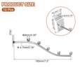 thumbnail image 2 of Uxcell 10Pack 7.48" Wall Mount Waved Hanger Rack 5 Beads, Metal Garment Display Hooks, 2 of 6
