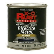 True Value XO8-HP Blue Premium X-O Rust Interior/Exterior Gloss Anti Rust Enamel, 1/2-Pint